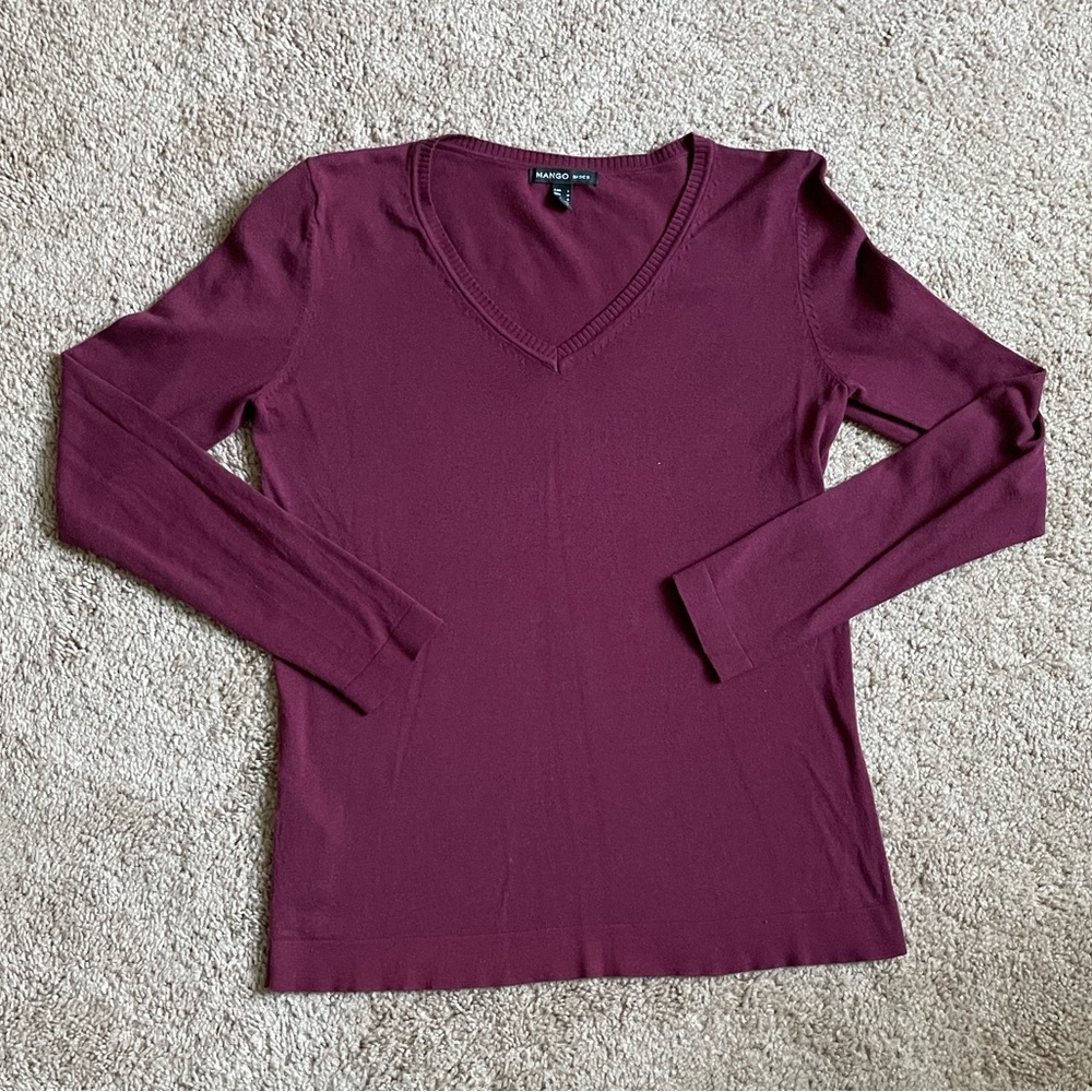 Mango V-Neck Sweater